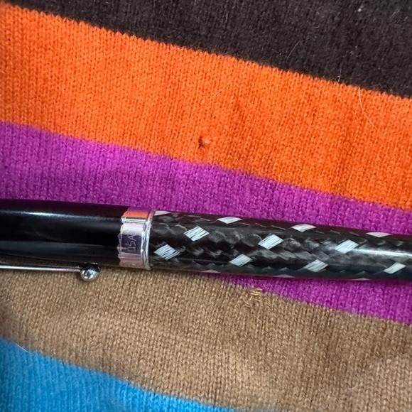 Vintage Mainbocher Cashmere Striped V Neck Sweater Size Medium - Picture 10 of 12